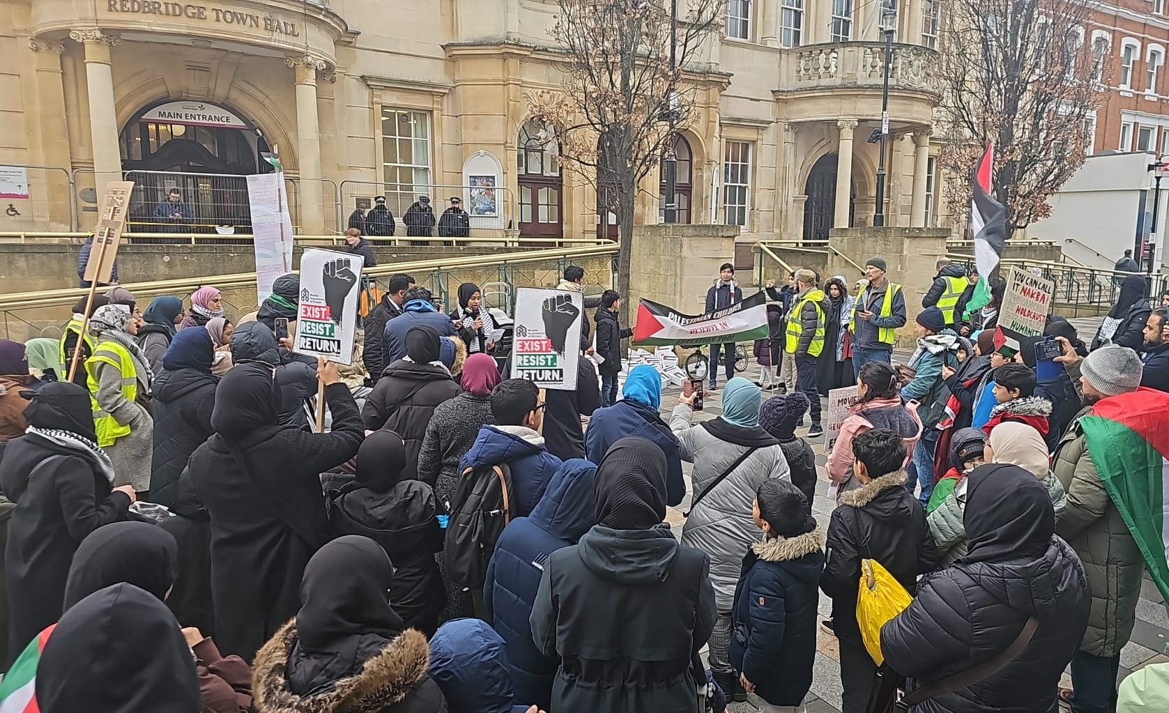 Ilford townhall protest